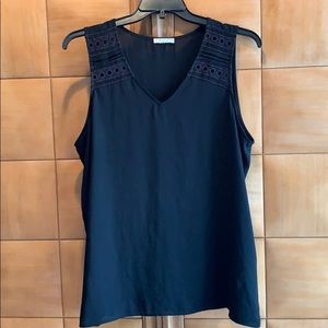 Pleione sheer tank with cut out details-XL